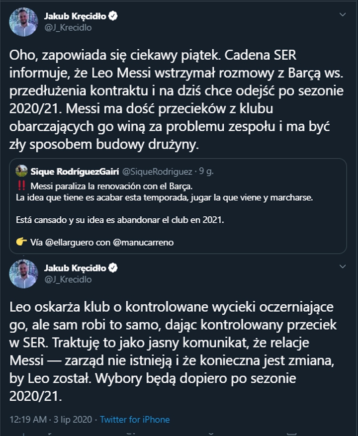 Messi WSTRZYMAŁ rozmowy z Barcą ws. nowego kontraktu!